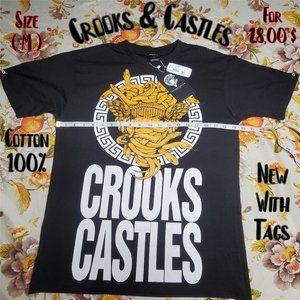 Crooks & Castles Black T-Shirt (M) New With Tags